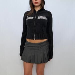 Rocawear Black Knit Zip Up Sweater